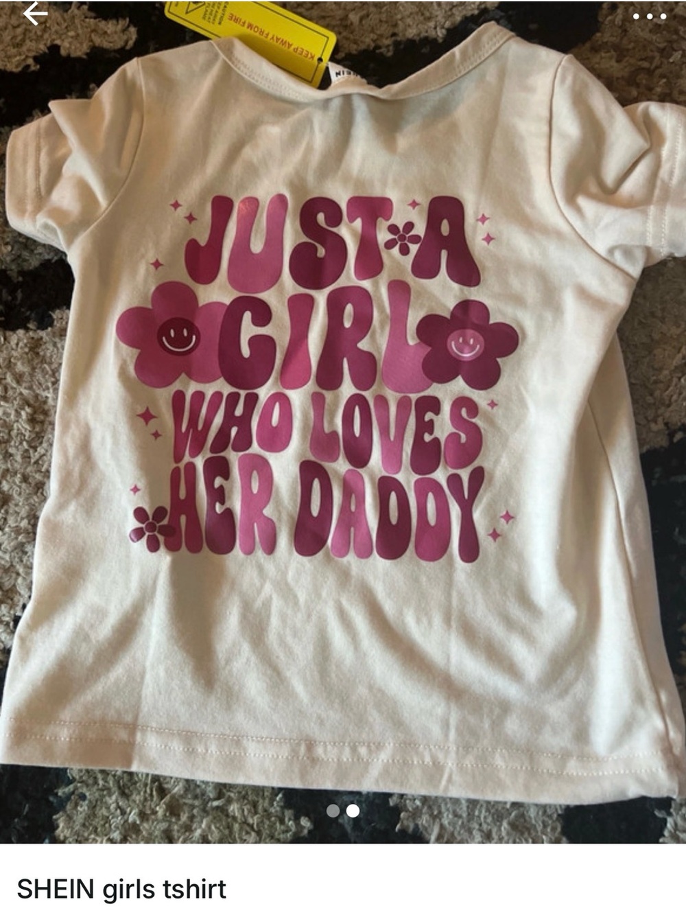 SHEIN White Short-Sleeve Tee with Pink Retro Graphic
